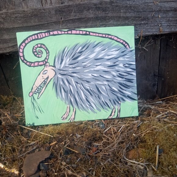 Possum Folk Art Painting - Picture 2 of 13